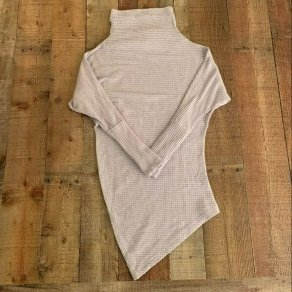 We the free womens asymmetrical waffle knit long sleeve mini dress -XS - Picture 8 of 8